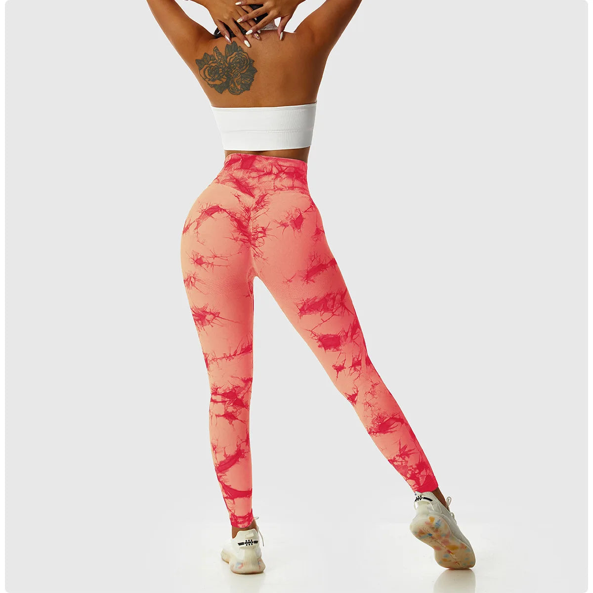 2024 New Tie Dye Gym Leggings Women Fitness Push Up Casual Sport Leggings Of Women  Running Outdoors - PeakImpact Sports