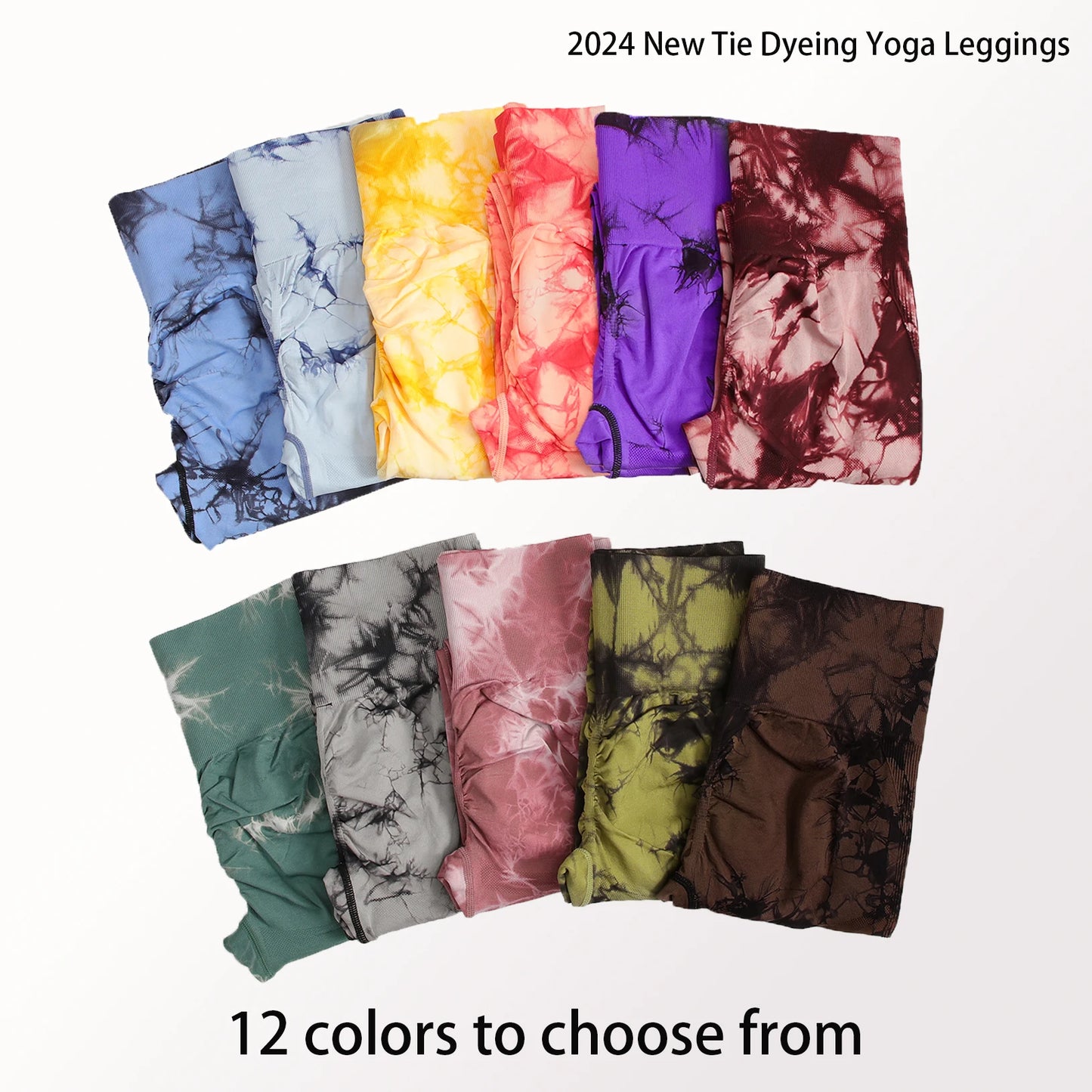 2024 New Tie Dye Gym Leggings Women Fitness Push Up Casual Sport Leggings Of Women  Running Outdoors - PeakImpact Sports