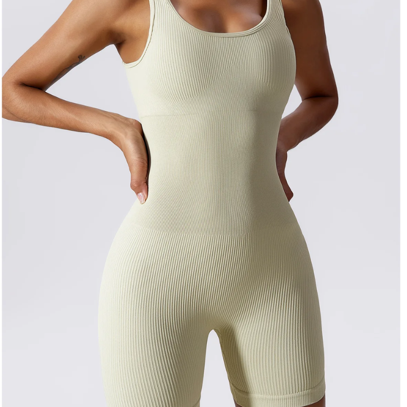 Women's Seamless Ribbed Yoga Romper