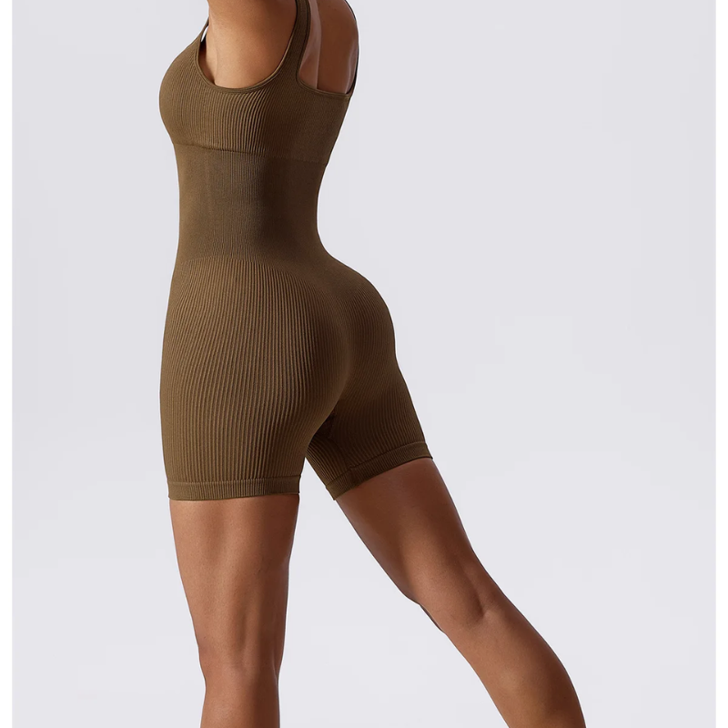 Women's Seamless Ribbed Yoga Romper