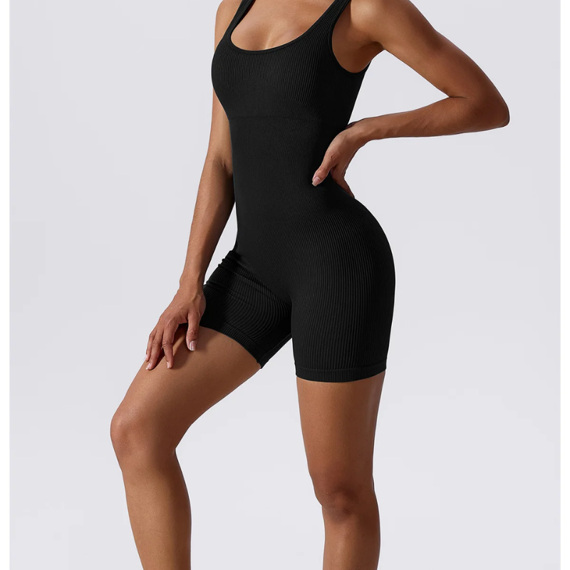 Women's Seamless Ribbed Yoga Romper