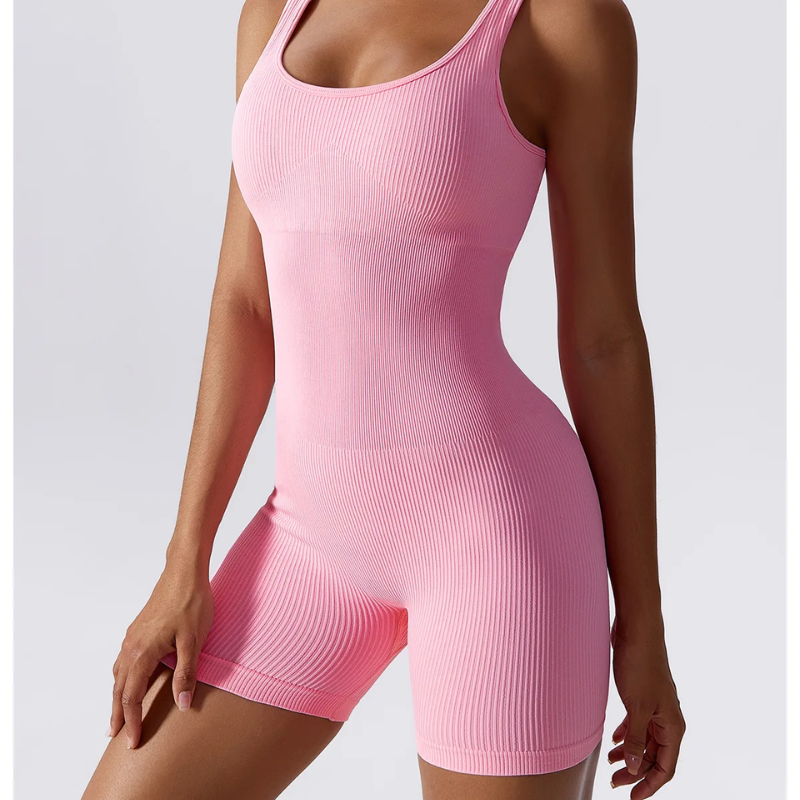 Women's Seamless Ribbed Yoga Romper