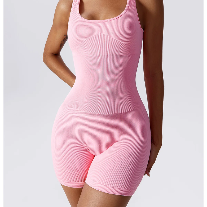 Women's Seamless Ribbed Yoga Romper