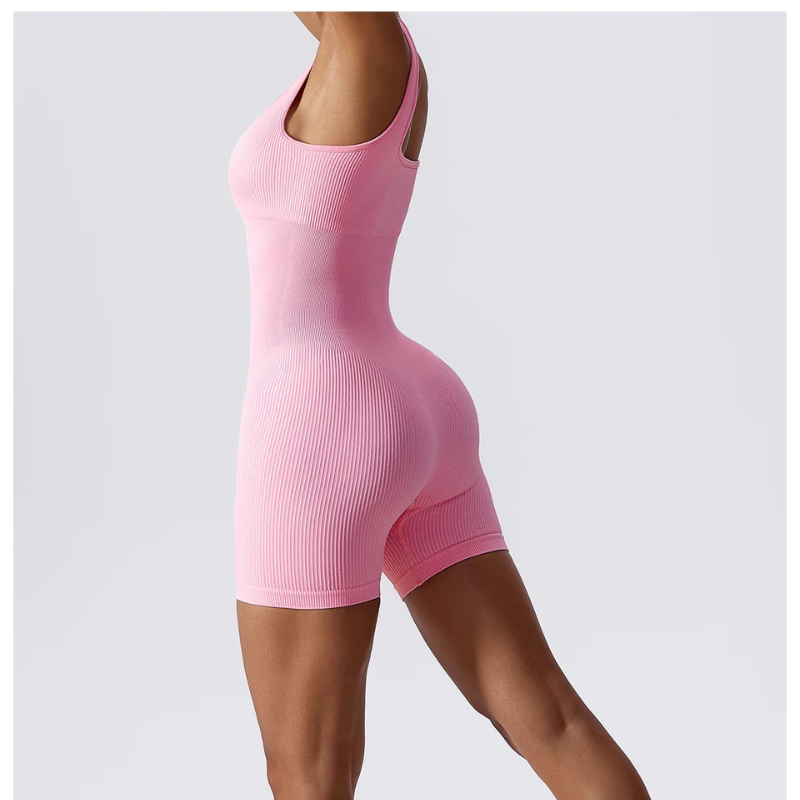 Women's Seamless Ribbed Yoga Romper