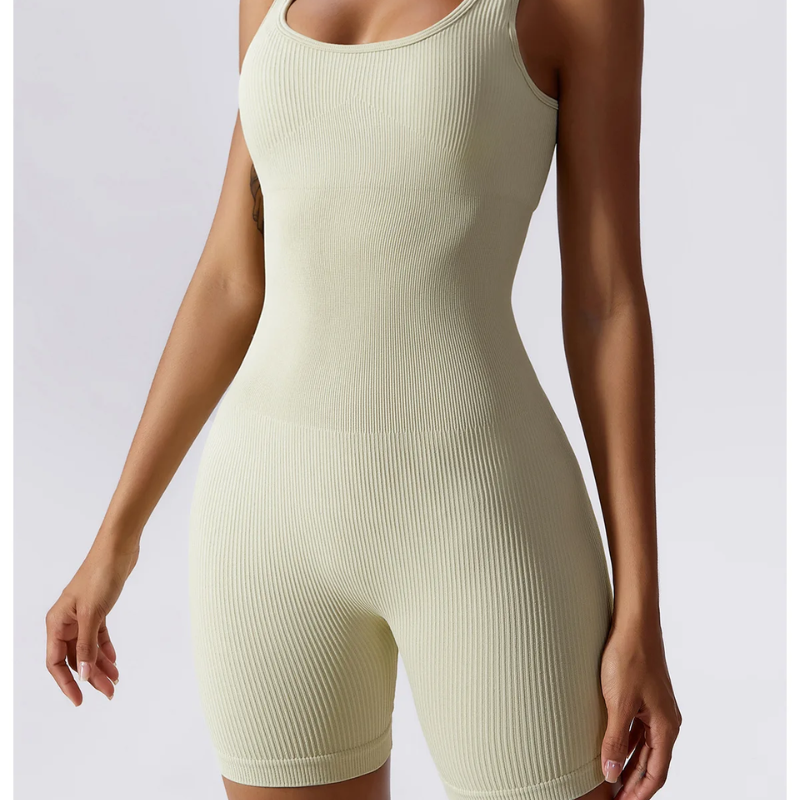 Women's Seamless Ribbed Yoga Romper