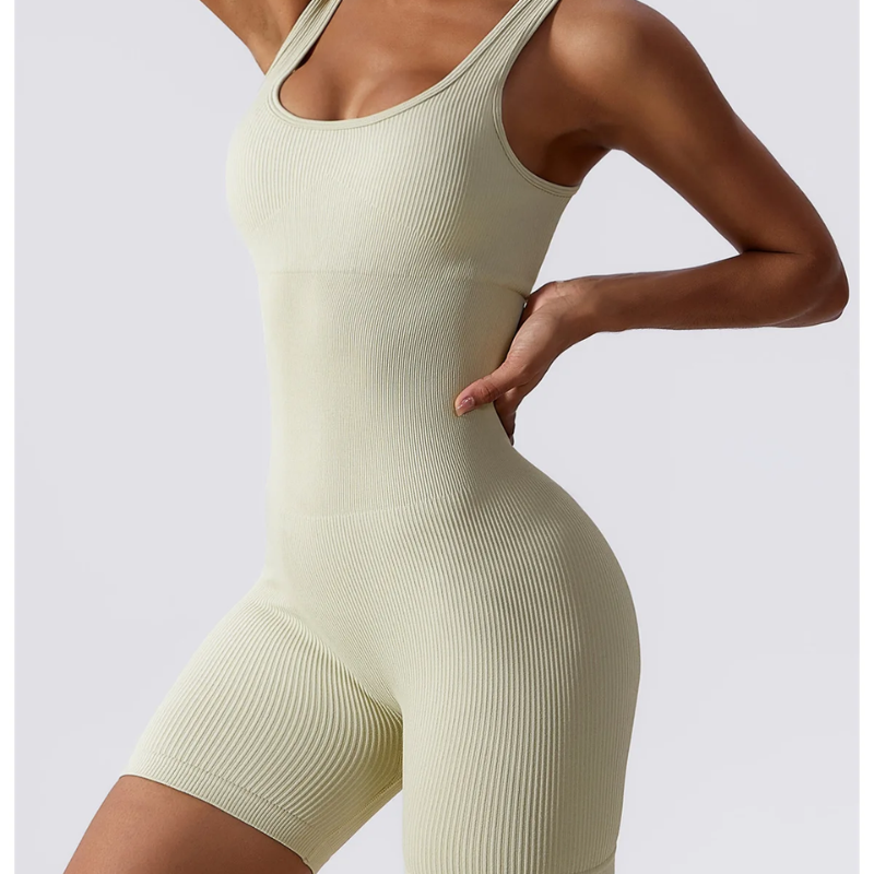 Women's Seamless Ribbed Yoga Romper